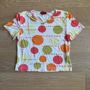Burberry Short Sleeve Polka Dot Rowan Tee Vintage y2k